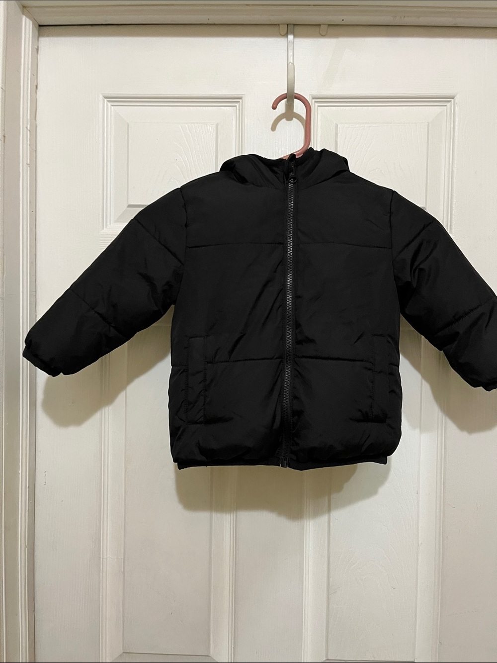 Swiss Tech Kids Black Hooded Puffer Coat